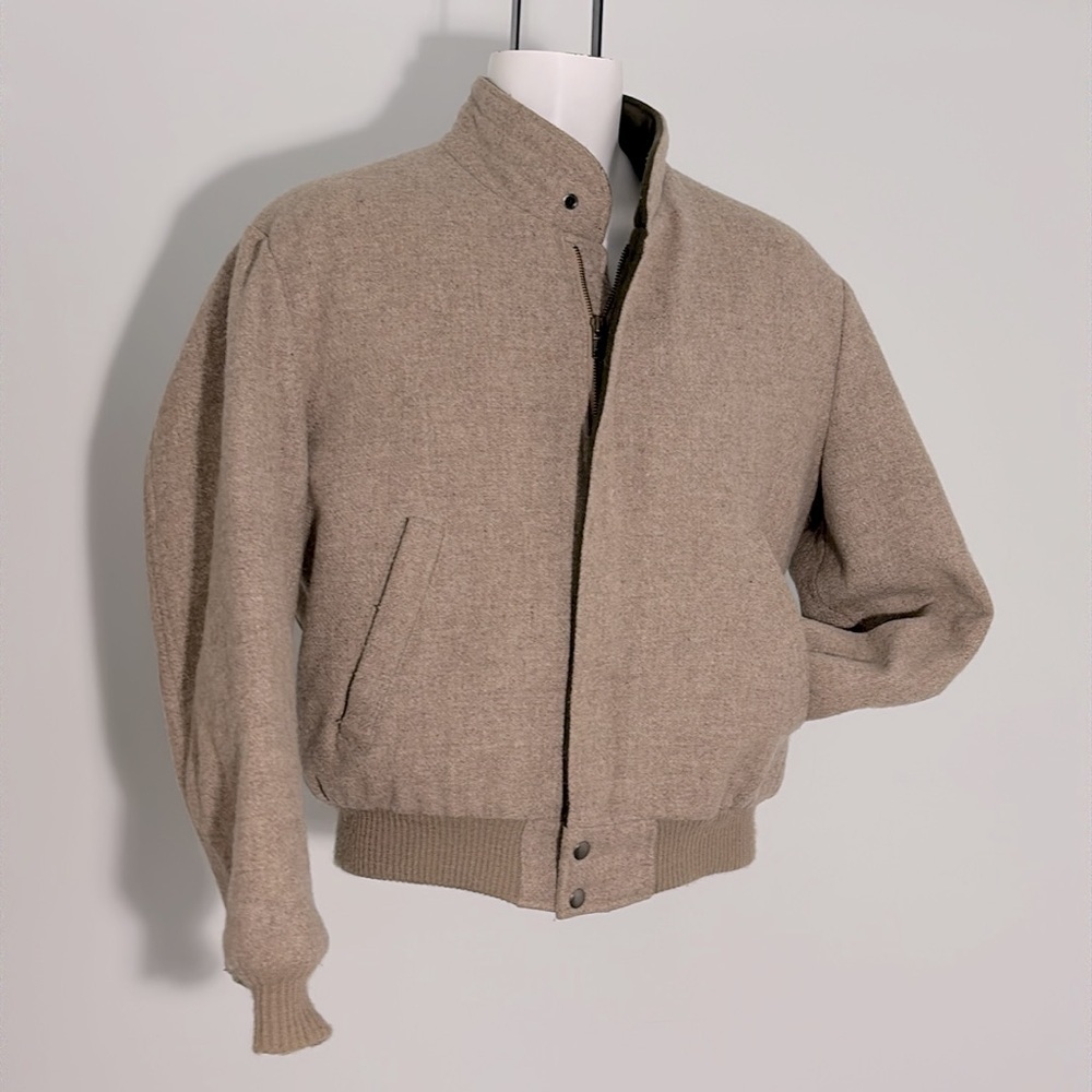Vtg Town & Country by Gordon & Ferguson Wool Blend w/ Sherpa BomberJacket Mens M - Picture 5 of 13